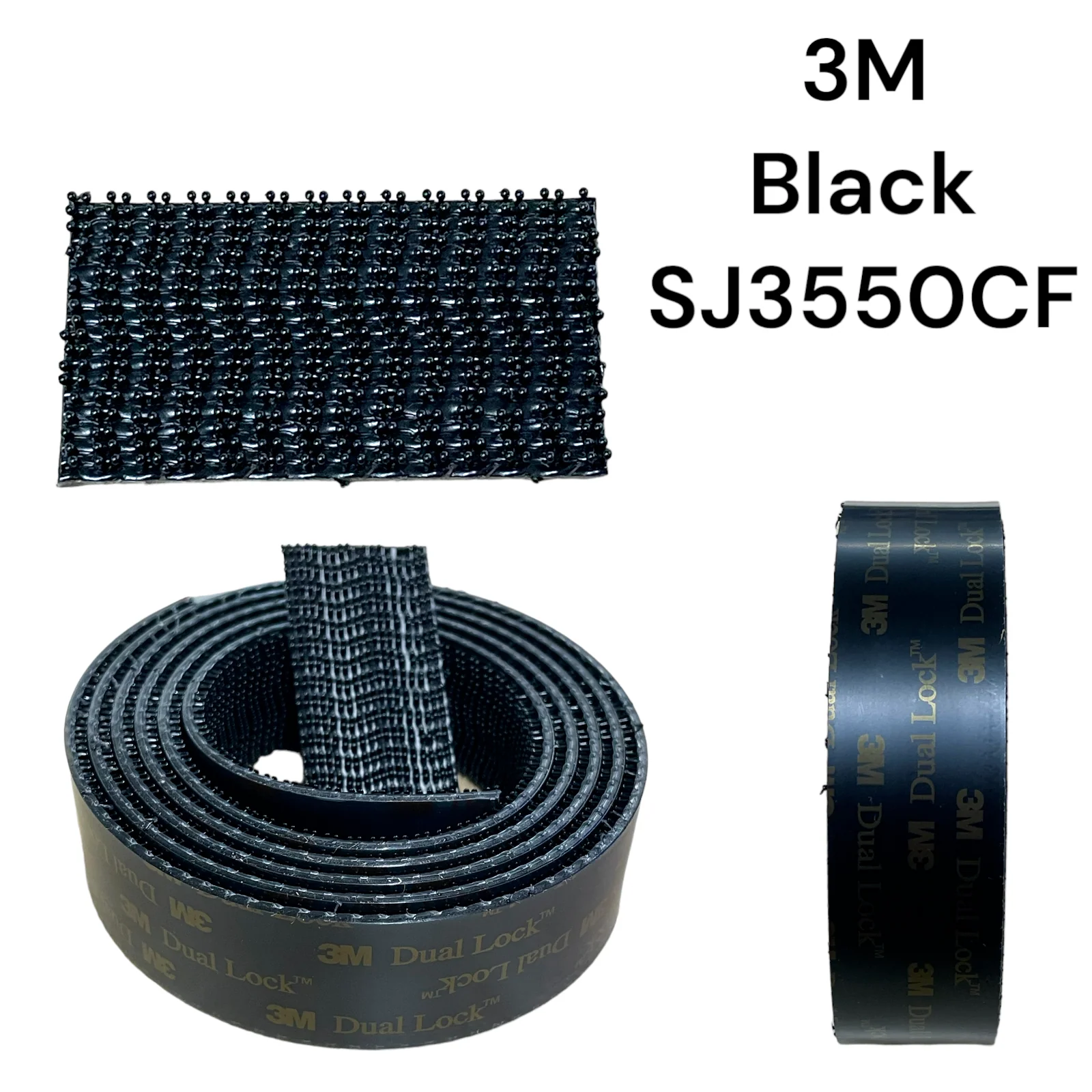 3M Dual Lock Velcro Reclosable Fastener Heavy Duty SJ3550 SJ3550CF Black Red White - Image 3