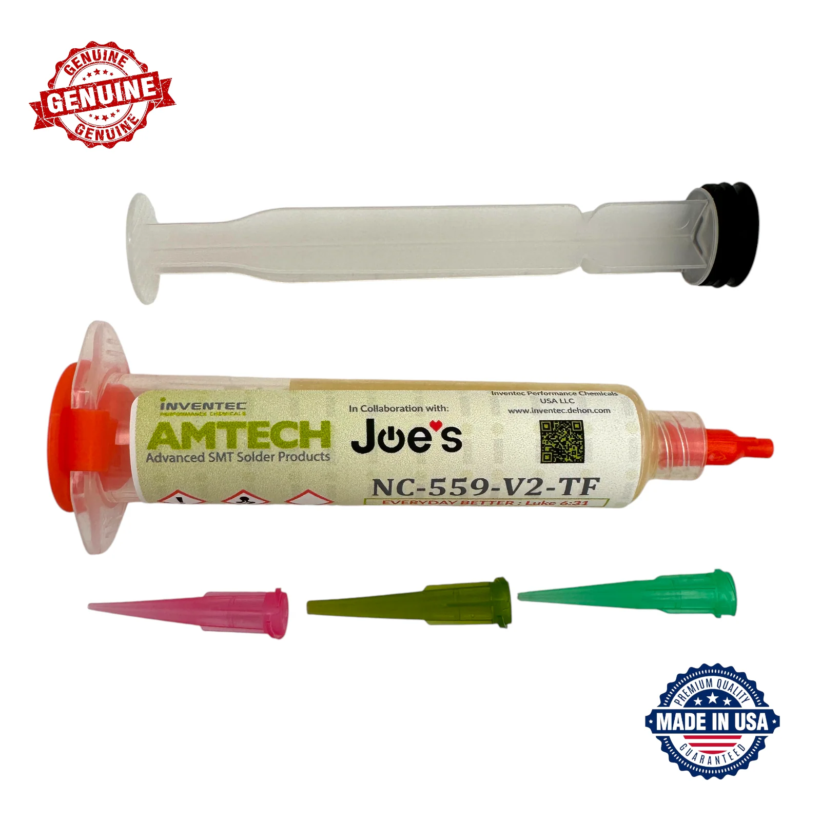 Amtech Inventec NC-559-V2 Tacky Solder Flux 10CC + Curved Tweezers For Micro Soldering Repair - Kit - Image 2