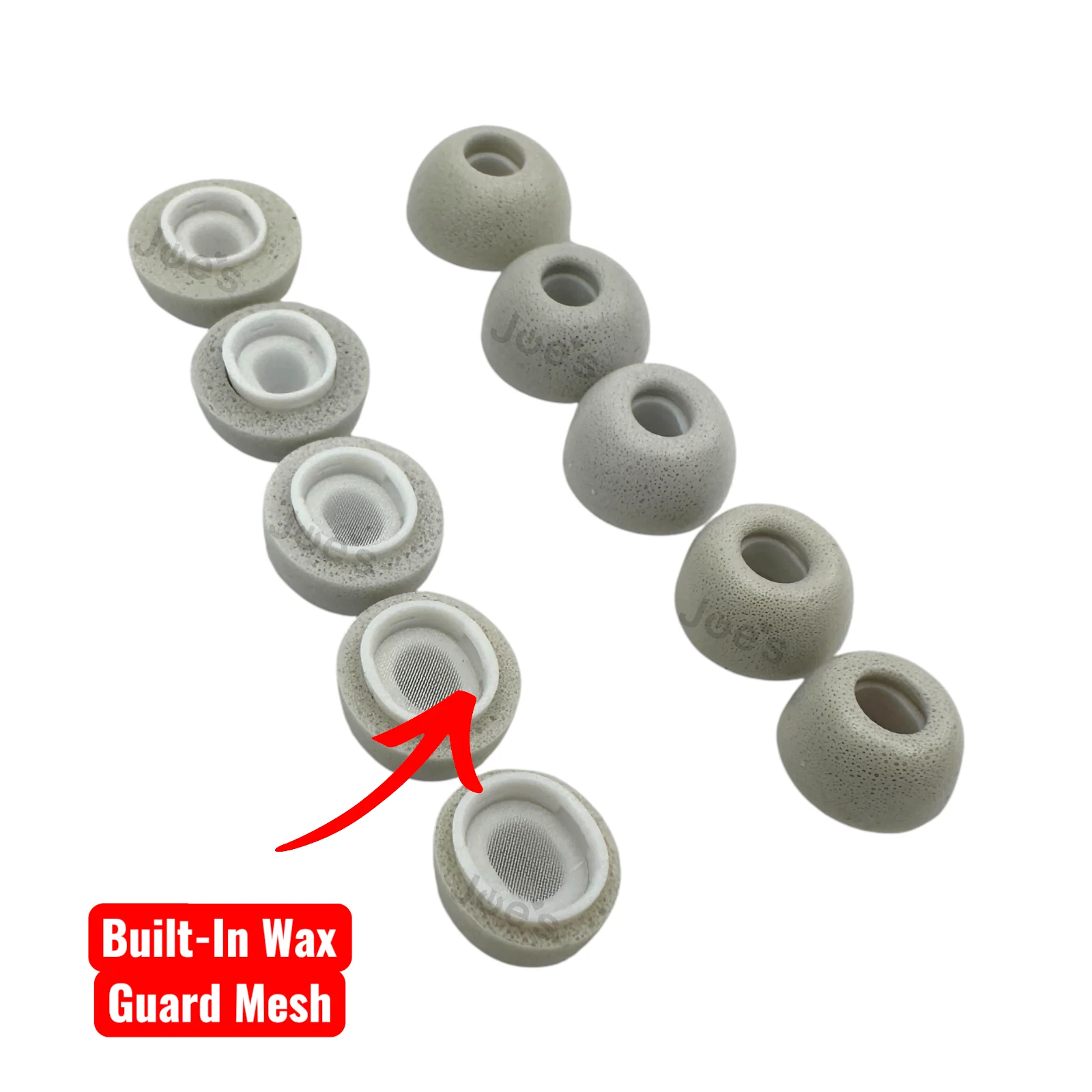 Apple AirPods Pro Memory Foam Ear Tips – 10-Pack (1st & 2nd Gen, XS–XL, White) - Image 3
