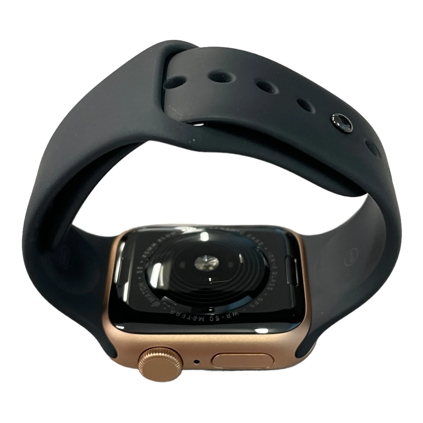 Apple Watch SE (GPS) 40mm Aluminum Case Black Sport Band (Gold) - Refurbished - Image 2