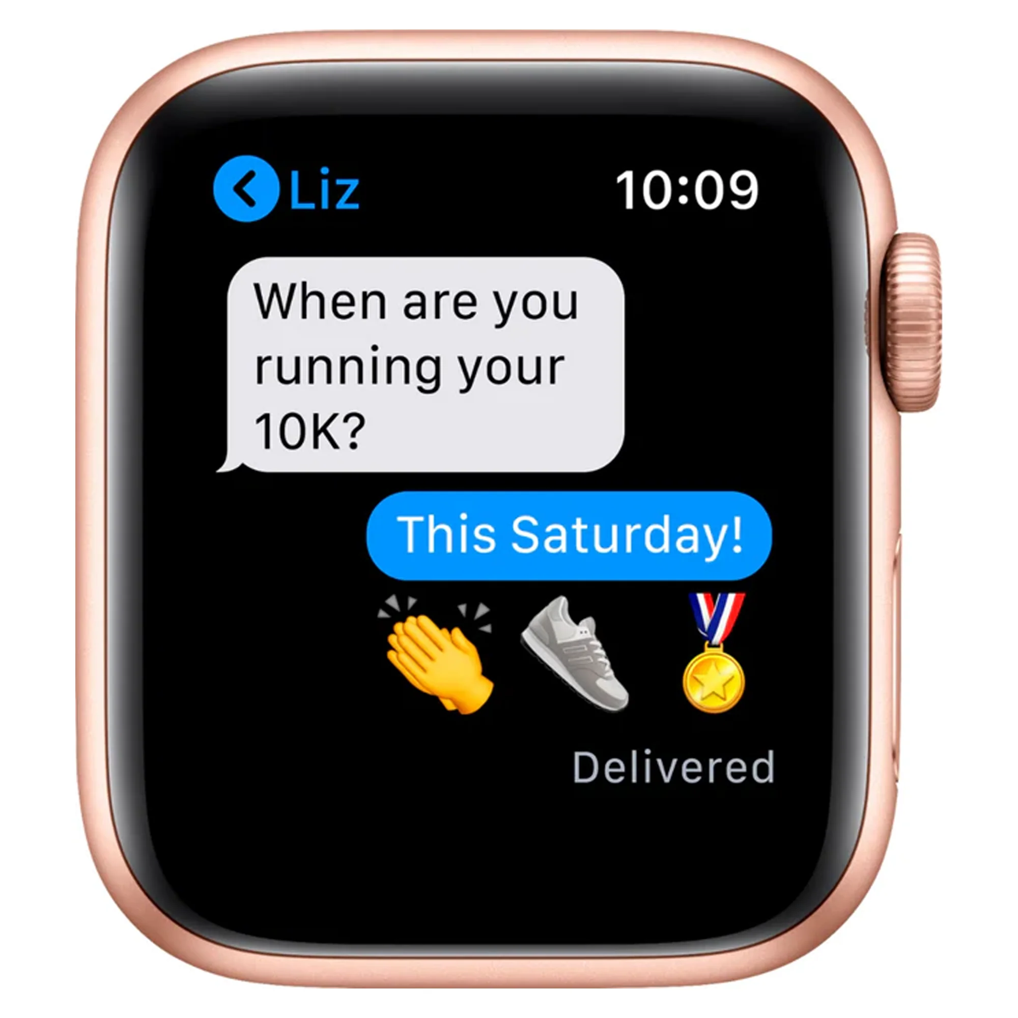 Apple Watch SE (GPS) 40mm Aluminum Case with Pink Sport Band (Gold) - Refurbished - Image 3
