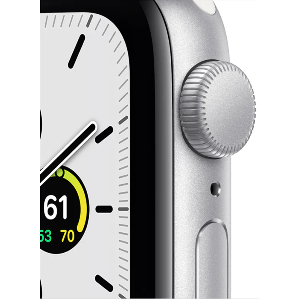 Apple Watch SE (GPS) 40mm Aluminum Case with White Sport Band (Silver) - Refurbished - Image 2