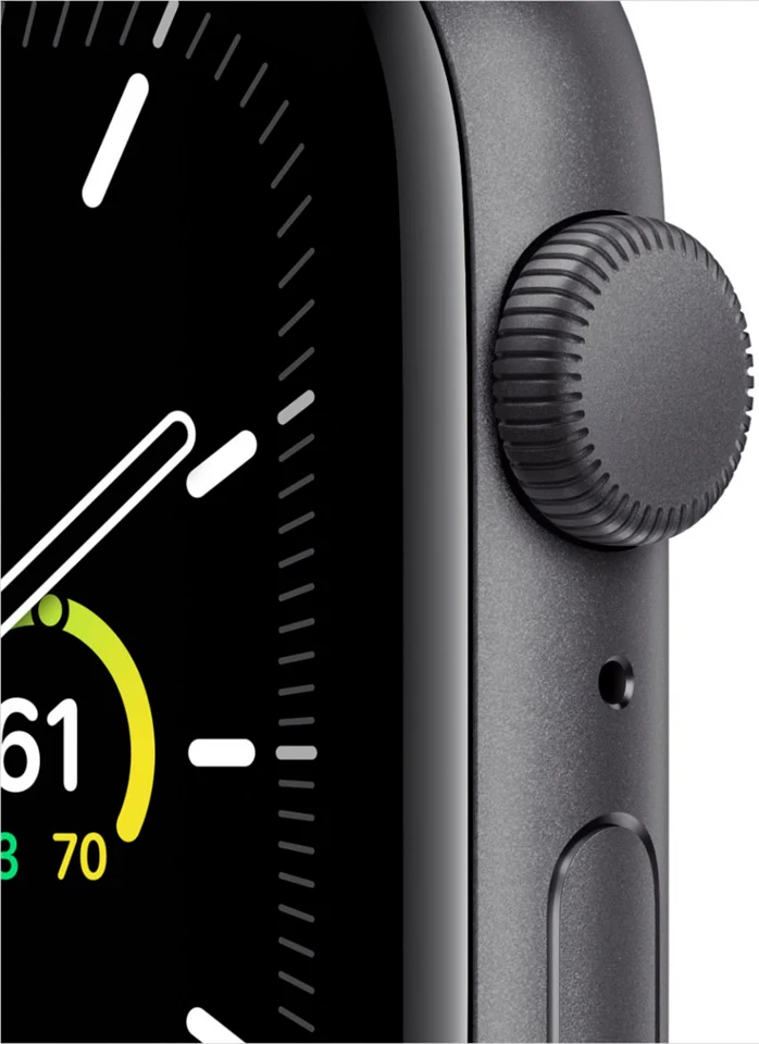 Apple Watch SE (GPS) 44mm Aluminum Case Black Sport Band (Space Gray) - Refurbished - Image 2