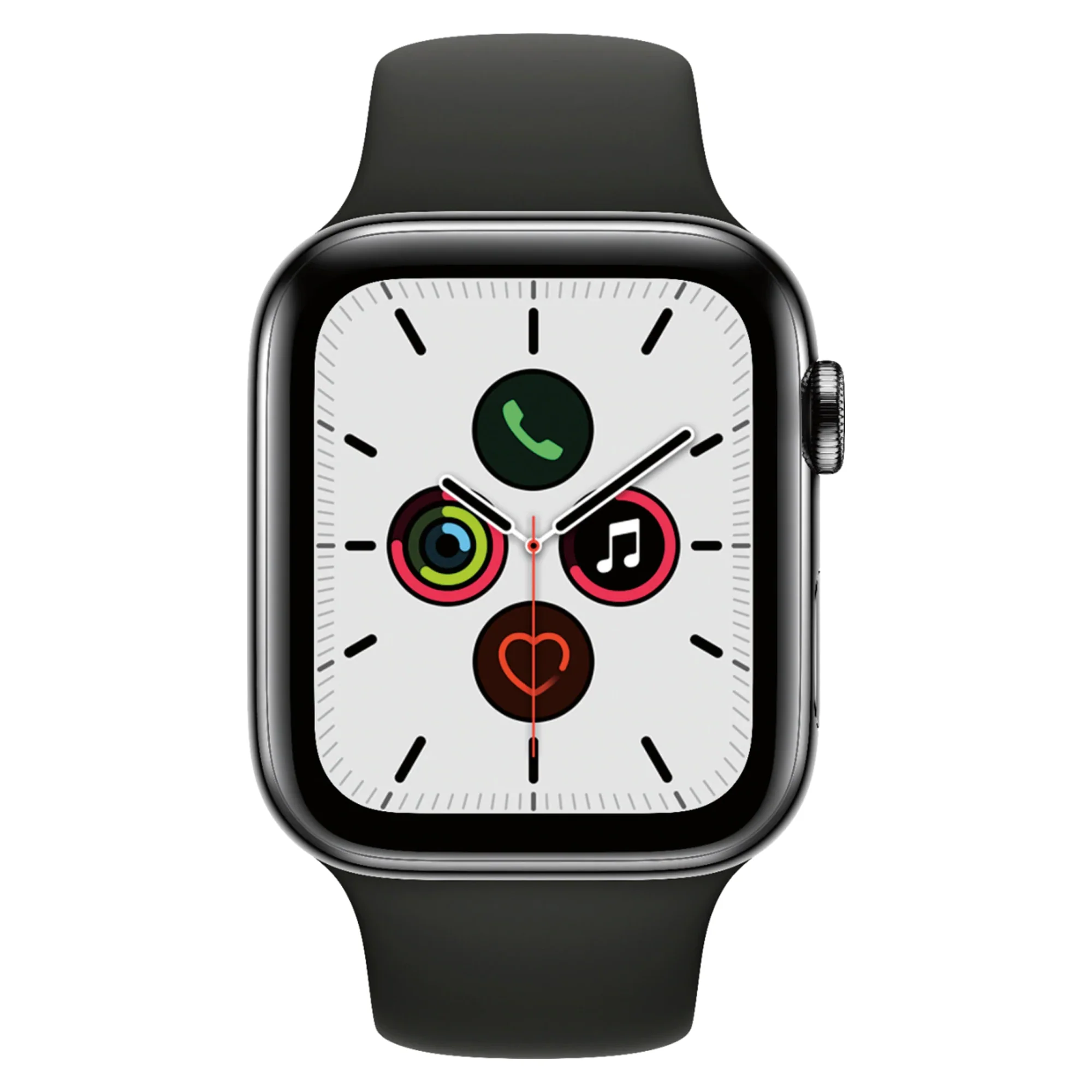 Apple Watch Series 5 (GPS + Cellular) 44mm Stainless Steel Case (Black) - Refurbished - Image 2