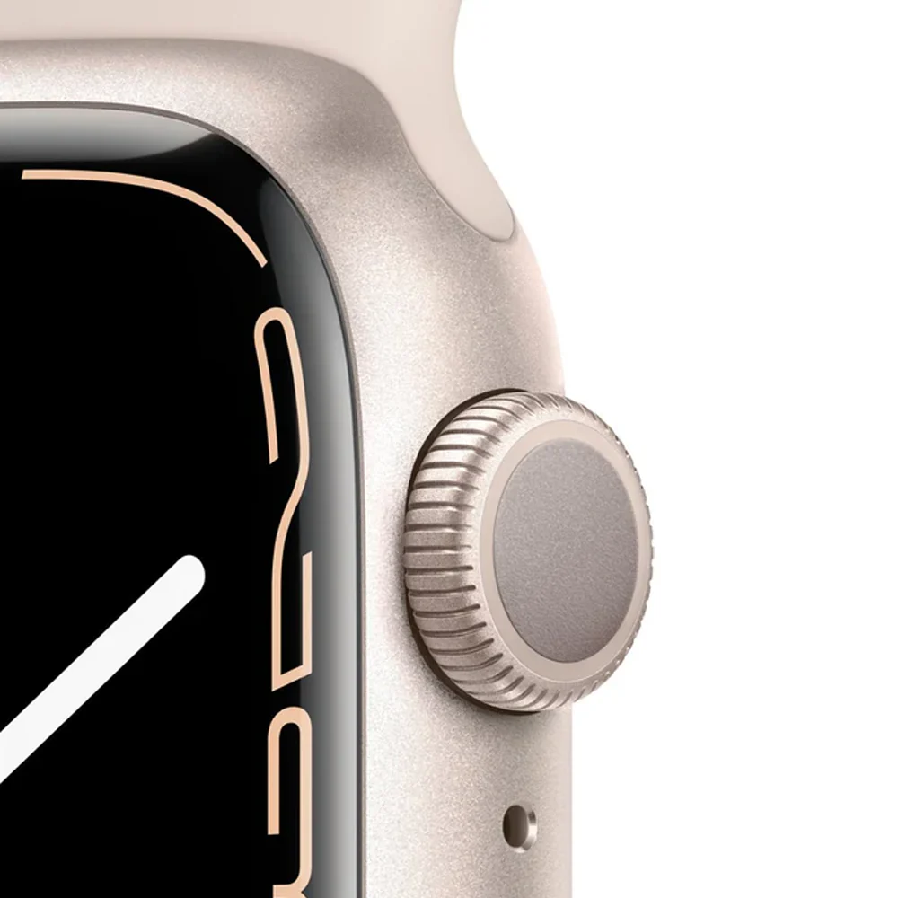 Apple Watch Series 7 (GPS) 41mm Aluminum Case (Starlight) - Refurbished - Image 3