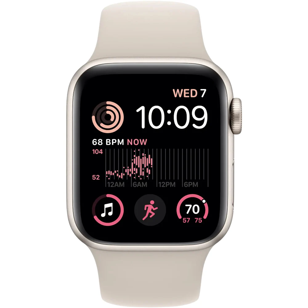 Apple Watch Series SE 2nd Generation (GPS) 40mm Aluminum Case (Starlight) - Refurbished - Image 3