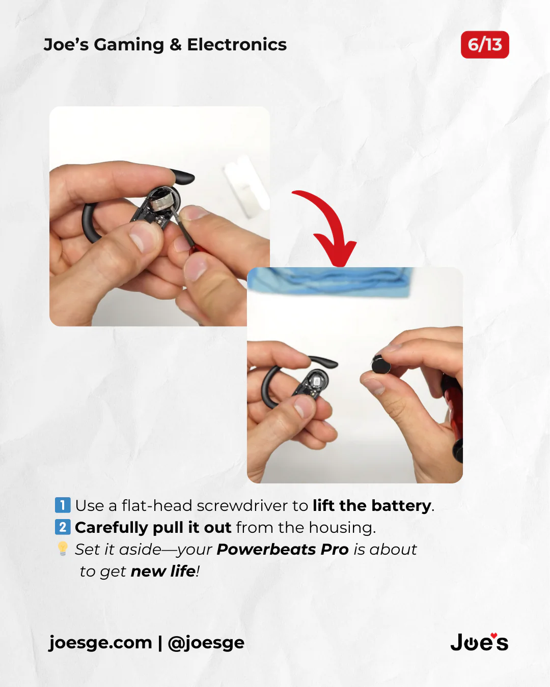 Beats By Dre Powerbeats Pro Earphones Round Battery Replacement (New) - Parts - Image 10