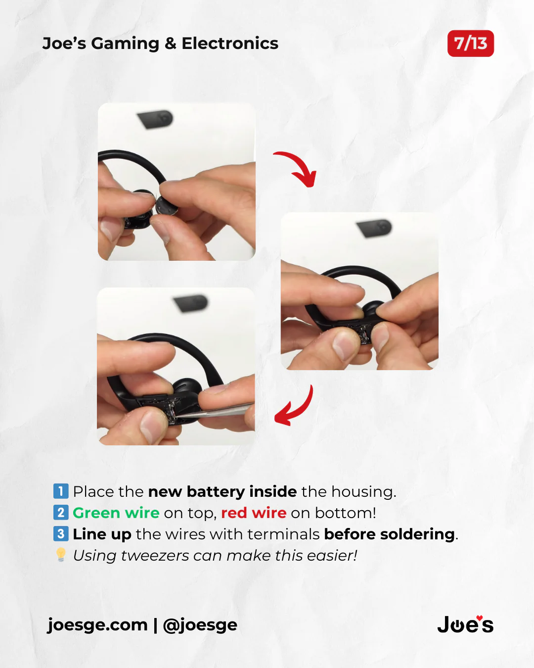 Beats By Dre Powerbeats Pro Earphones Round Battery Replacement (New) - Parts - Image 11