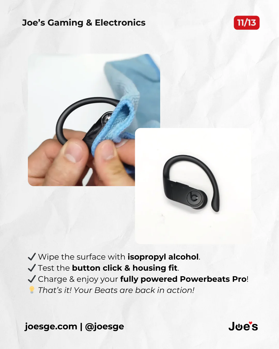 Beats By Dre Powerbeats Pro Earphones Round Battery Replacement (New) - Parts - Image 15
