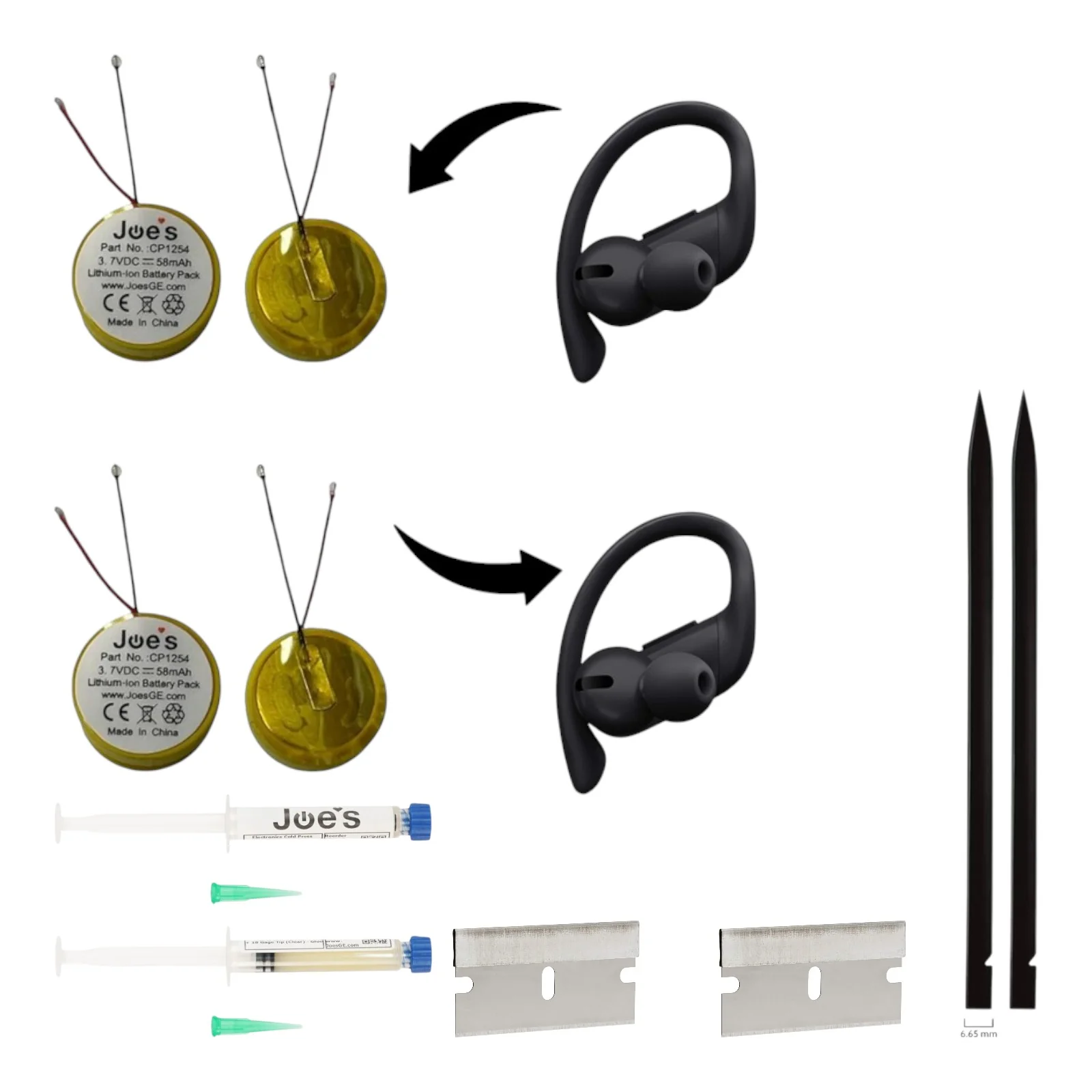 Beats By Dre Powerbeats Pro Earphones Round Battery Replacement (New) - Parts - Image 4