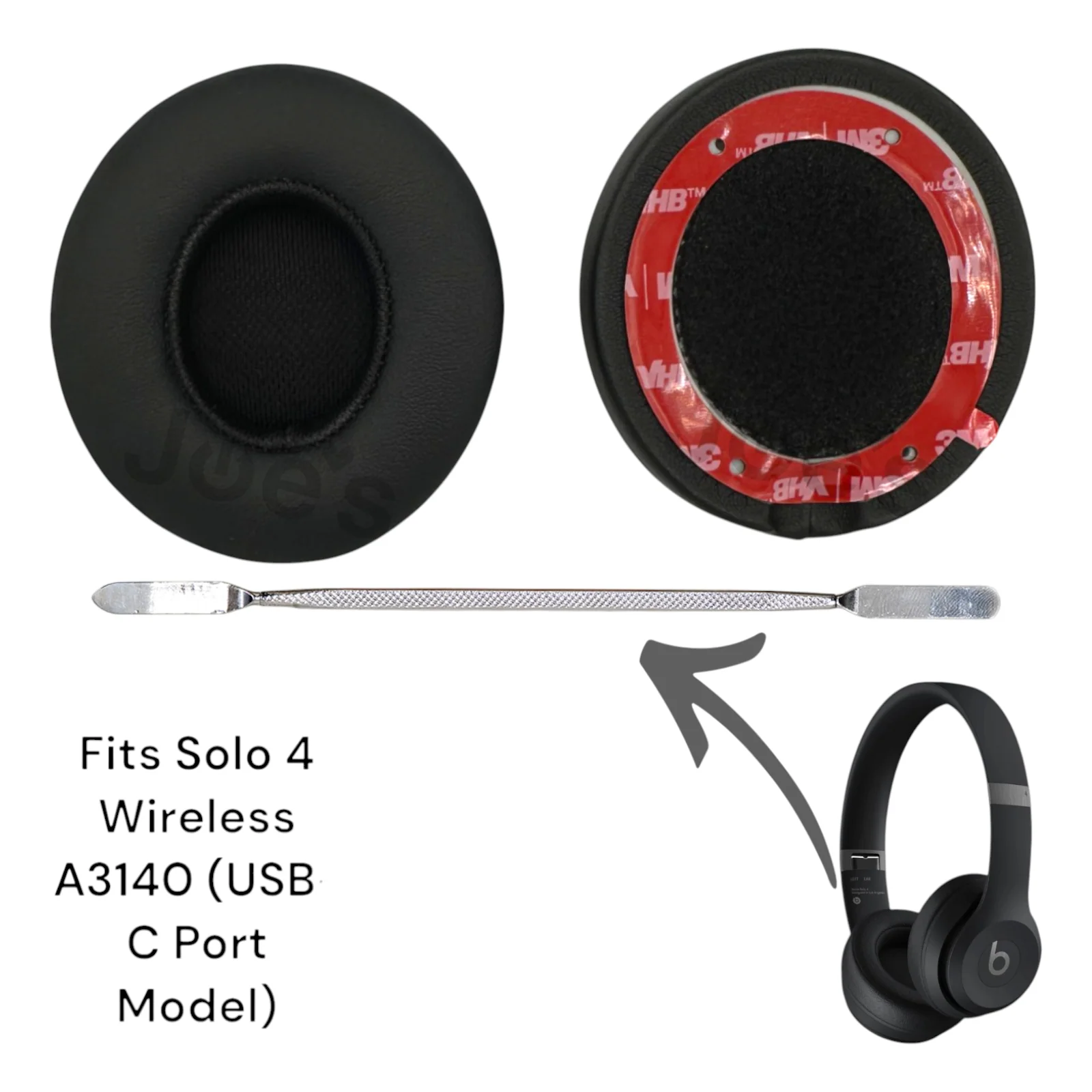 Beats By Dre Solo 4 Wireless (A3140) USB-C Ear Pad Earpad Ear Pad Muffs Replacements - Parts - Image 4