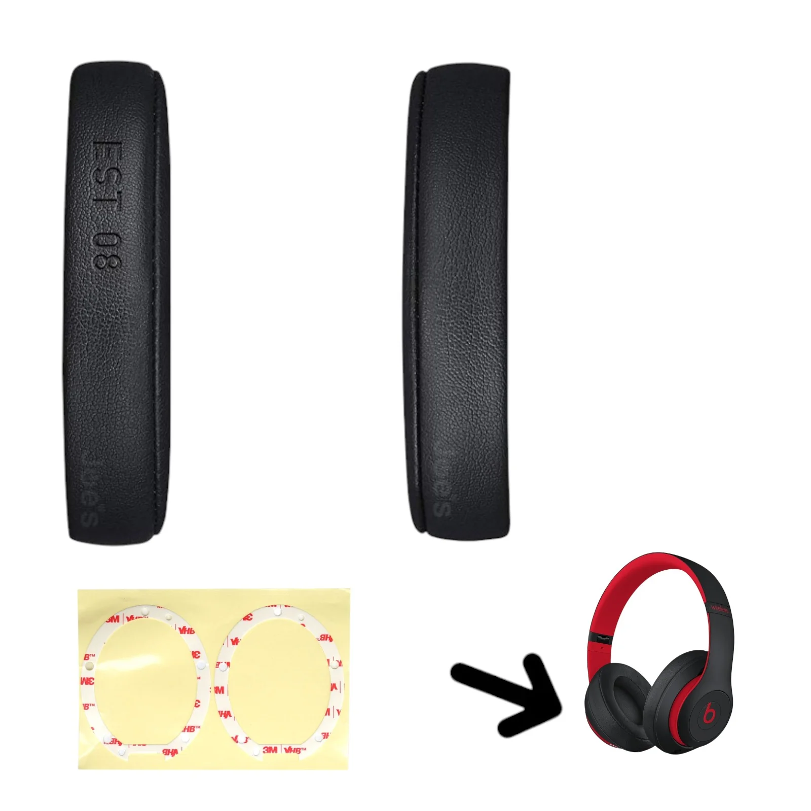Beats By Dre Studio 3 Wireless Ear Pads Muffs Cushions Replacement Pair A1914 - Parts - Image 10