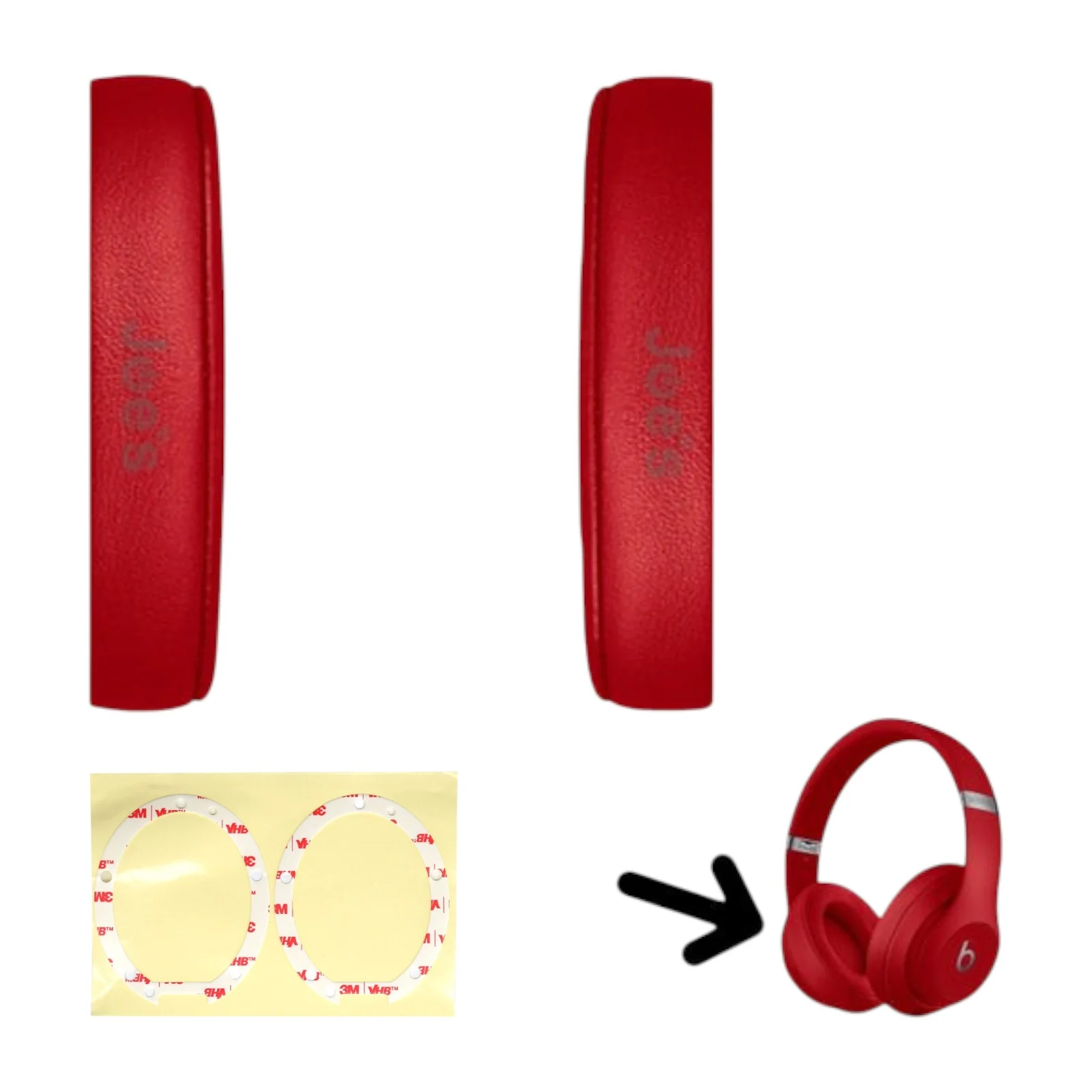Beats By Dre Studio 3 Wireless Ear Pads Muffs Cushions Replacement Pair A1914 - Parts - Image 11