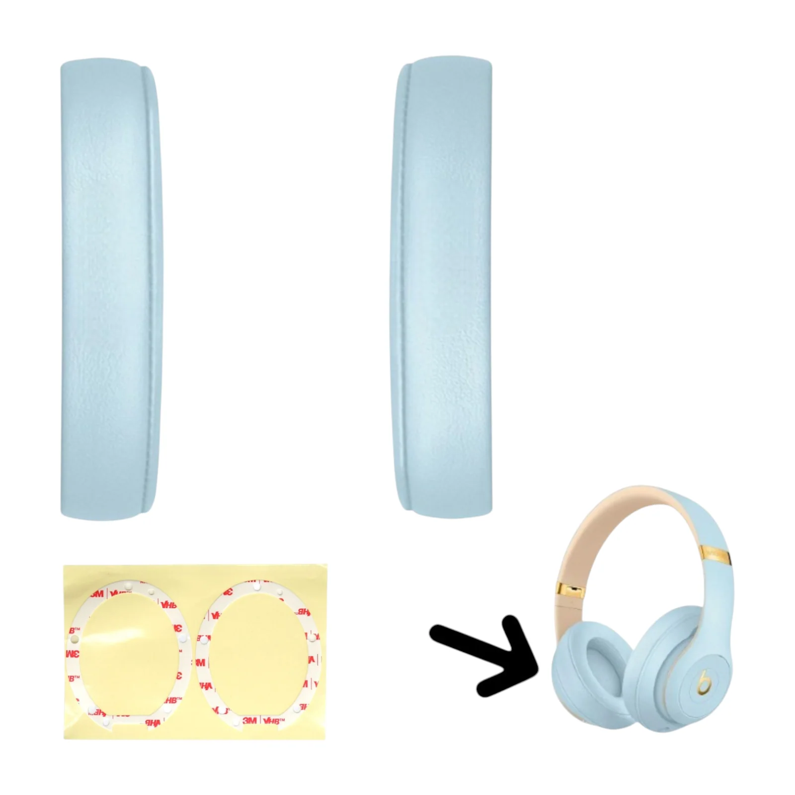 Beats By Dre Studio 3 Wireless Ear Pads Muffs Cushions Replacement Pair A1914 - Parts - Image 12