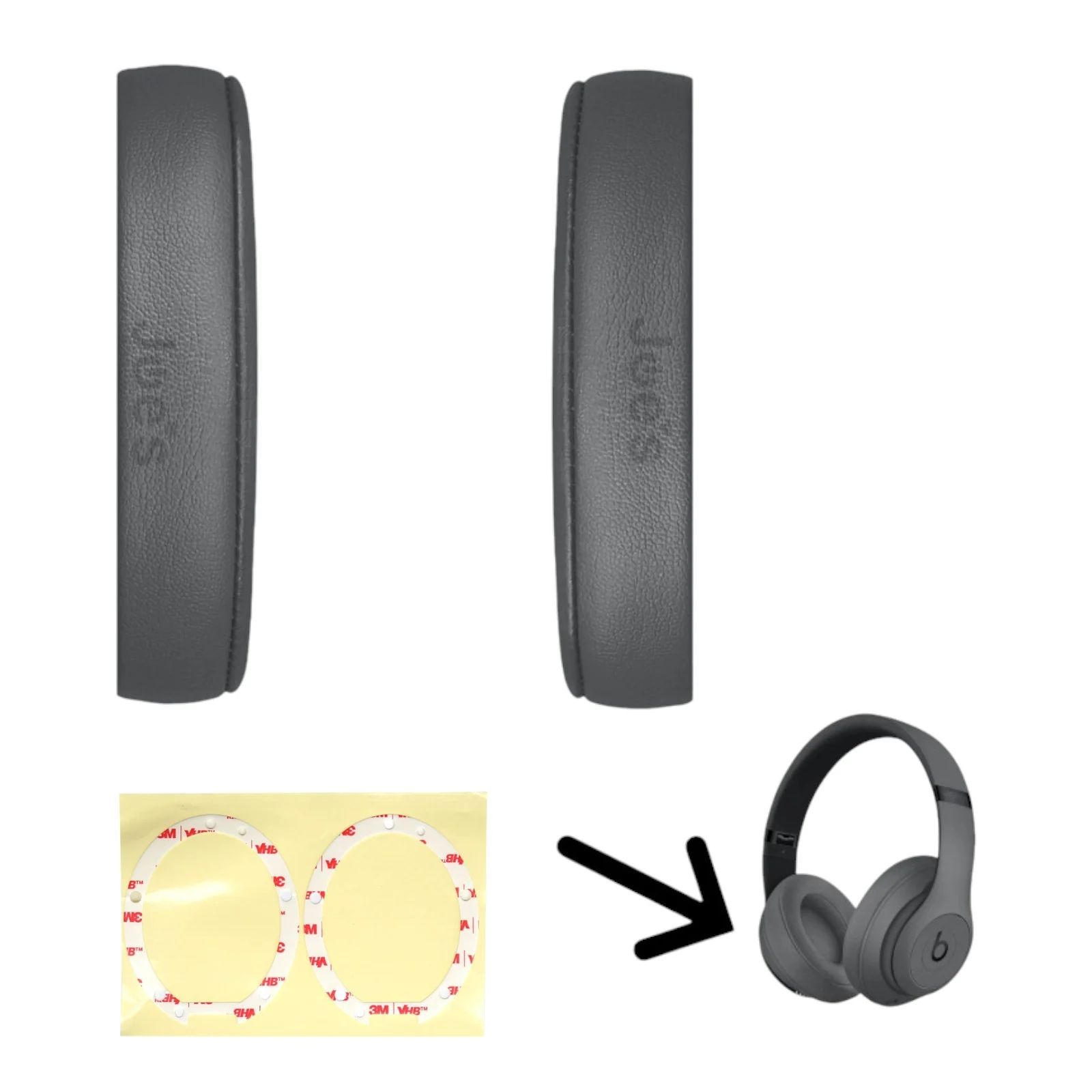 Beats By Dre Studio 3 Wireless Ear Pads Muffs Cushions Replacement Pair A1914 - Parts - Image 5