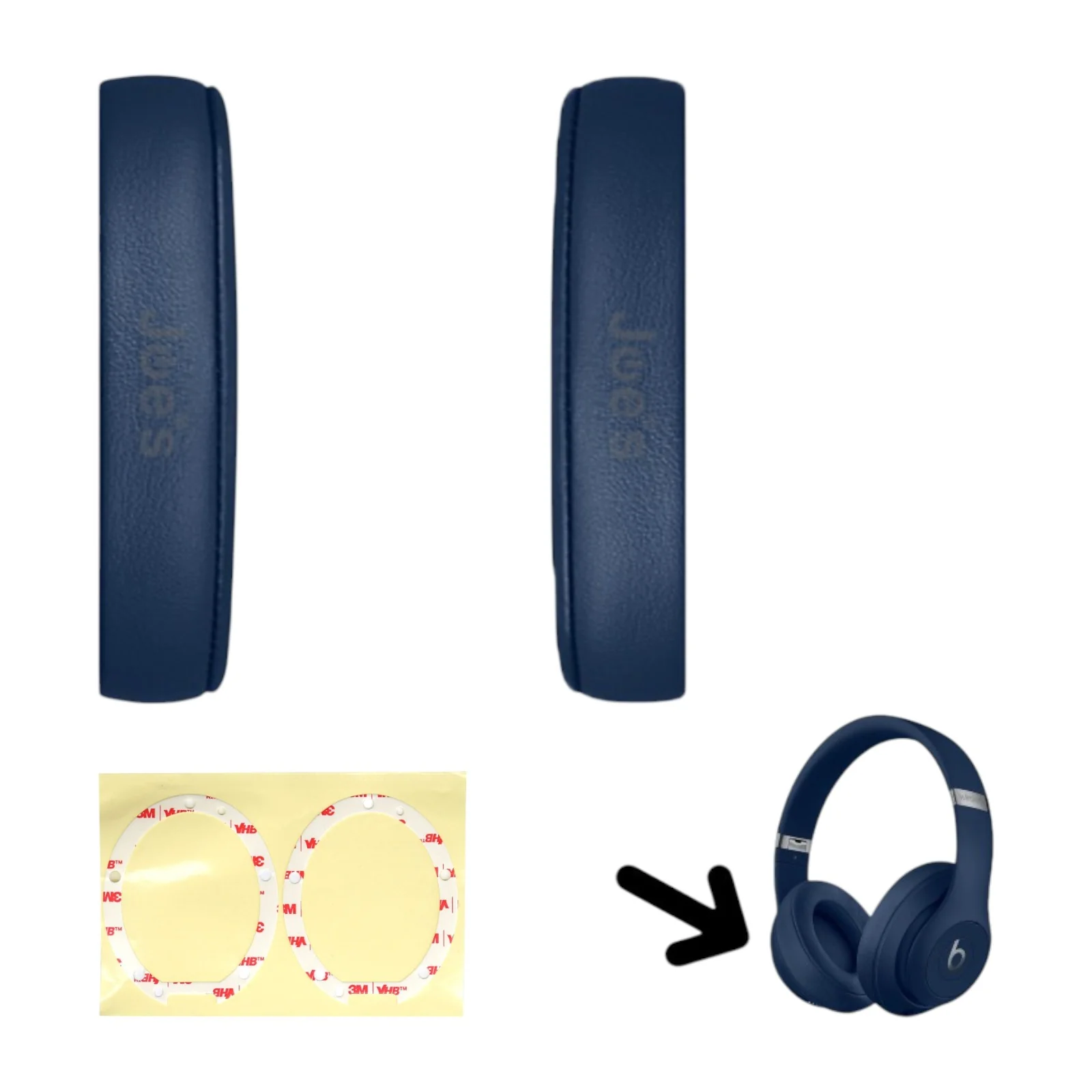 Beats By Dre Studio 3 Wireless Ear Pads Muffs Cushions Replacement Pair A1914 - Parts - Image 7