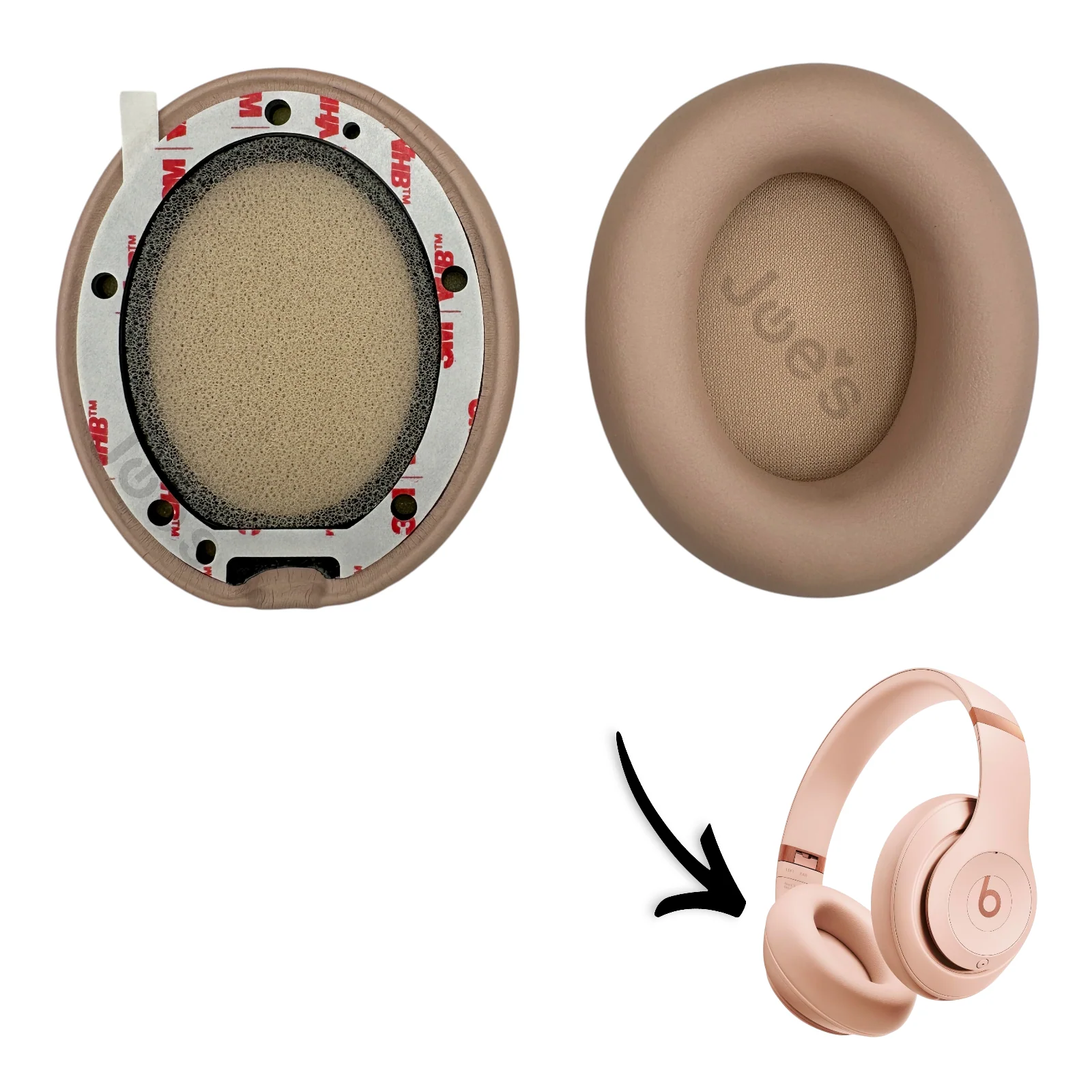 Beats By Dre Studio Pro Wireless Ear Pads Muffs Cushions Replacement Pair (Used) - Parts - Image 8