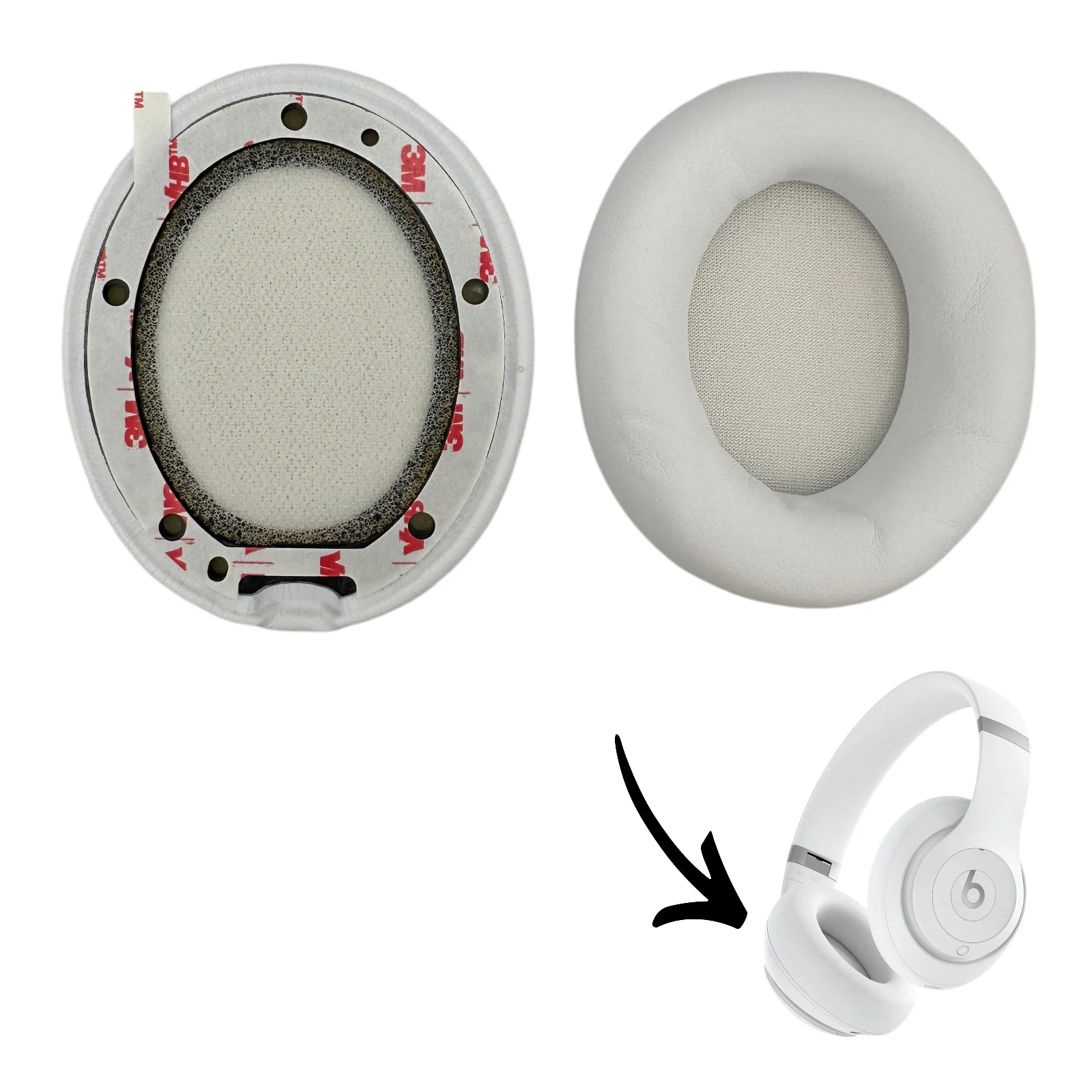 Beats By Dre Studio Pro Wireless Ear Pads Muffs Cushions Replacement Pair (Used) - Parts - Image 9