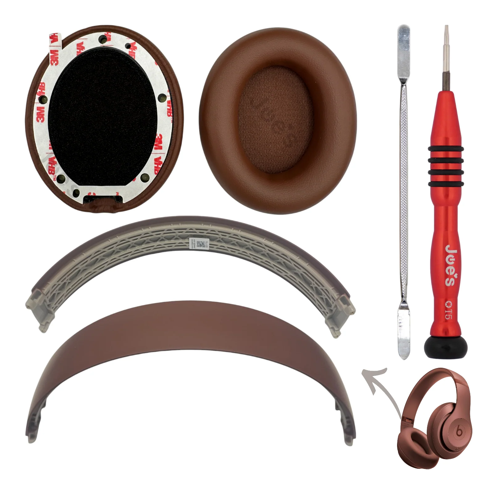 Beats By Dre Studio Pro Wireless Headband Arch + Ear Pad Cushions Replacement (New) - Parts - Image 5