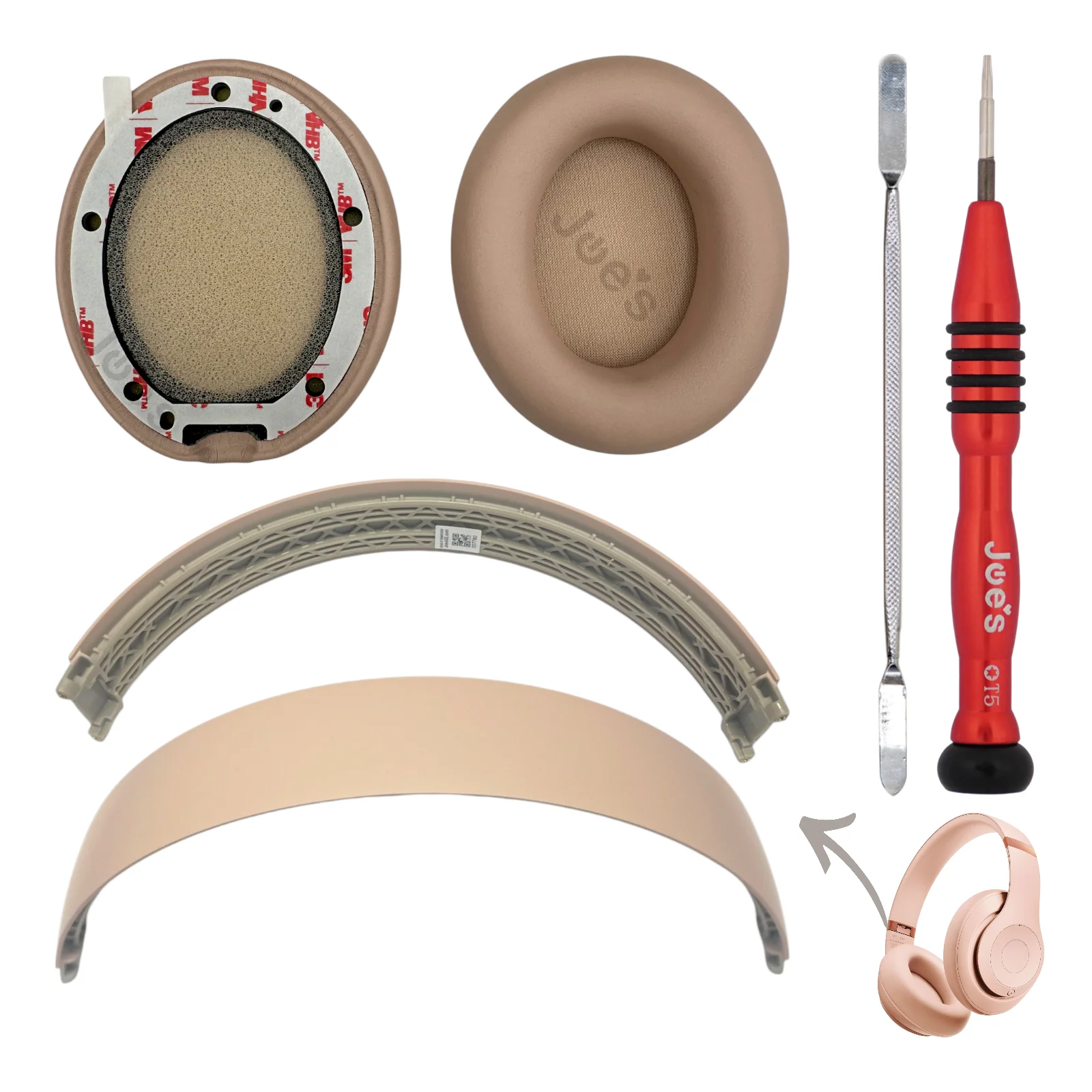 Beats By Dre Studio Pro Wireless Headband Arch + Ear Pad Cushions Replacement (New) - Parts - Image 6