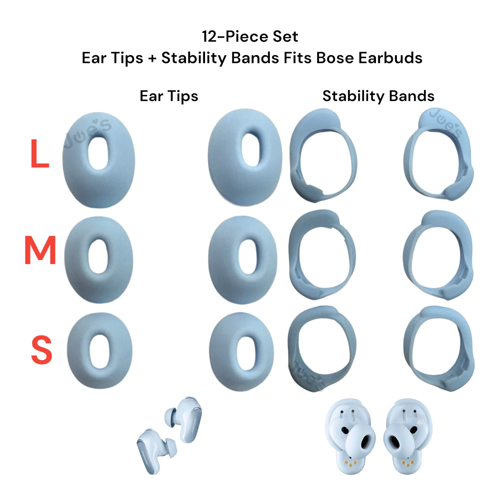 Bose QuietComfort Earbuds Replacement Ear Tips & Stability Bands (S/M/L) - Image 7