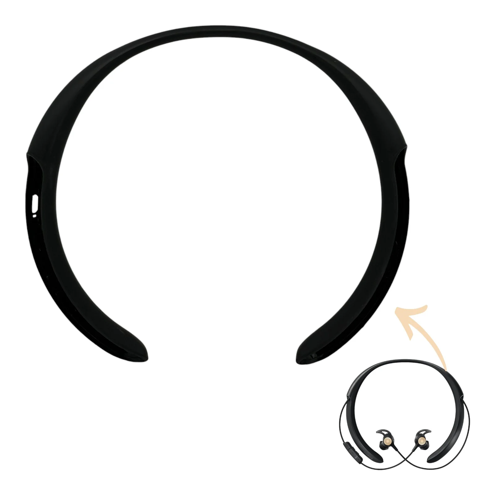 Bose QuietControl Hearing Aid Hearphones Neckband Trim Covers Replacement (Black) - Parts - Image 2