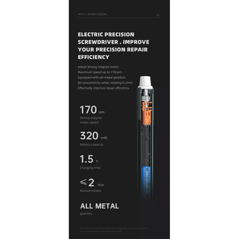 Electric Screwdriver Pen Four Gear Dual Dynamics JM-Y05 Electronics Repair - Tools - Image 4