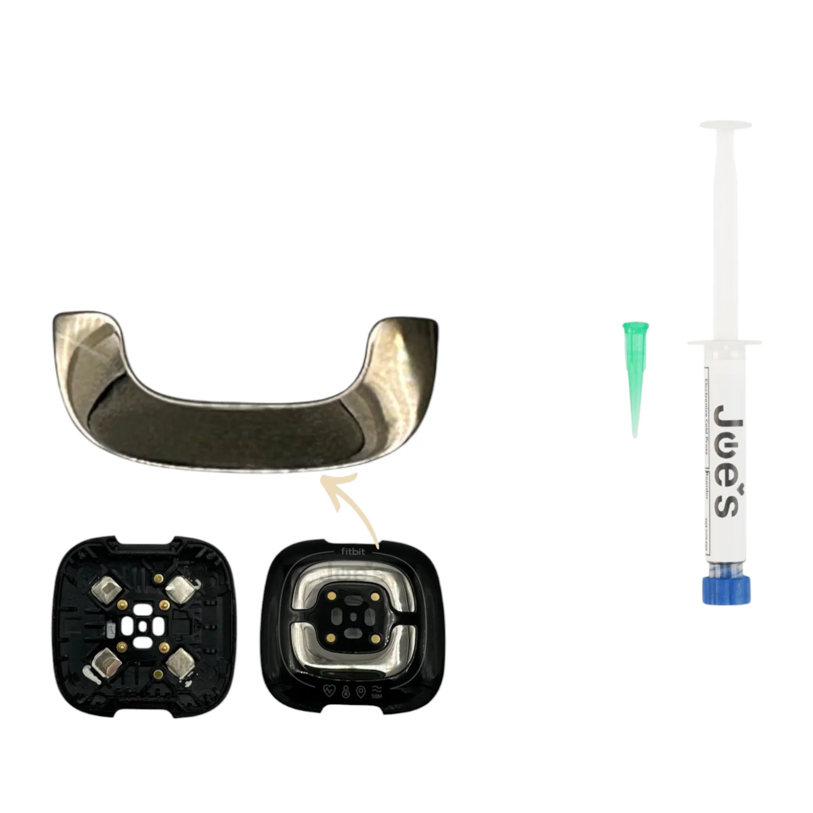 Fitbit Sense 2 FB521 Bottom Cover Metal Brackets Replacement (Silver) - Parts - Image 3