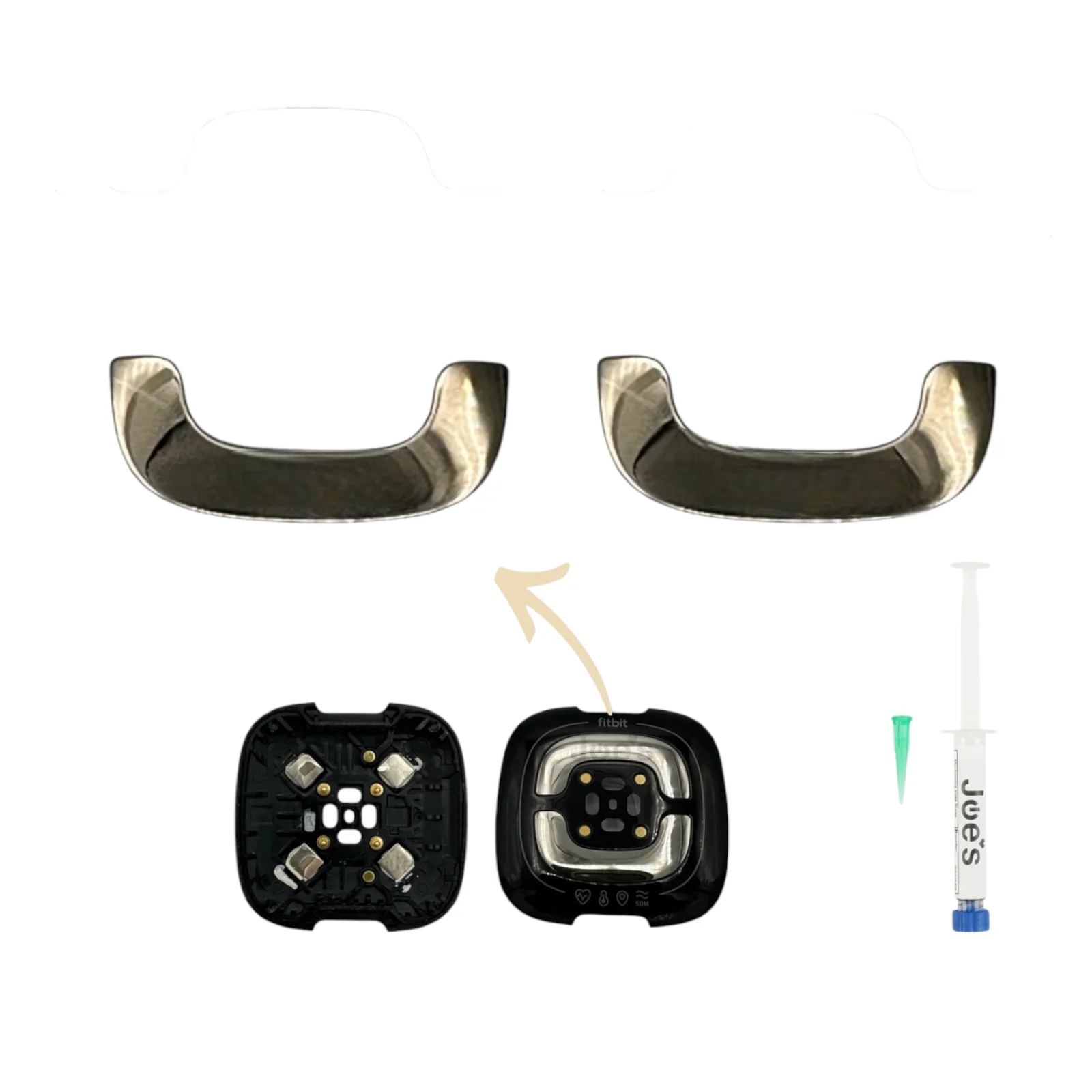 Fitbit Sense 2 FB521 Bottom Cover Metal Brackets Replacement (Silver) - Parts - Image 4