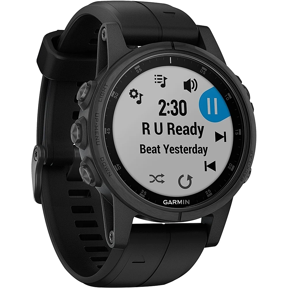 Garmin Fenix 5S Plus Sapphire Smart Watch Fiber-Reinforced Polymer (Black) - Refurbished - Image 2