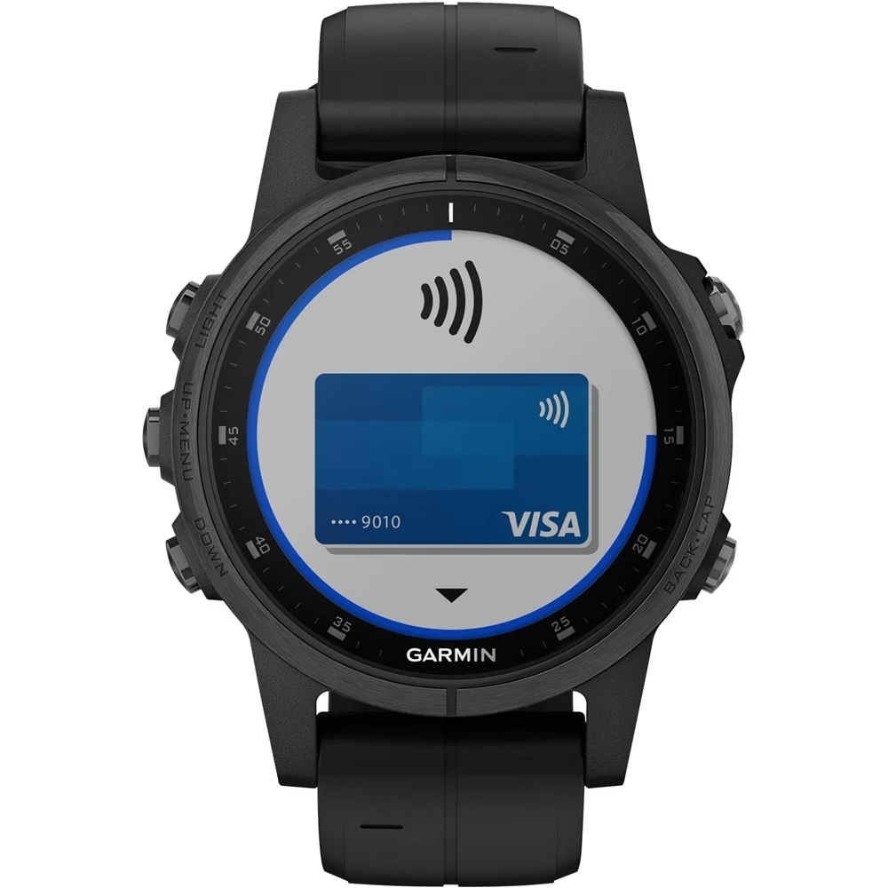 Garmin Fenix 5S Plus Sapphire Smart Watch Fiber-Reinforced Polymer (Black) - Refurbished - Image 3