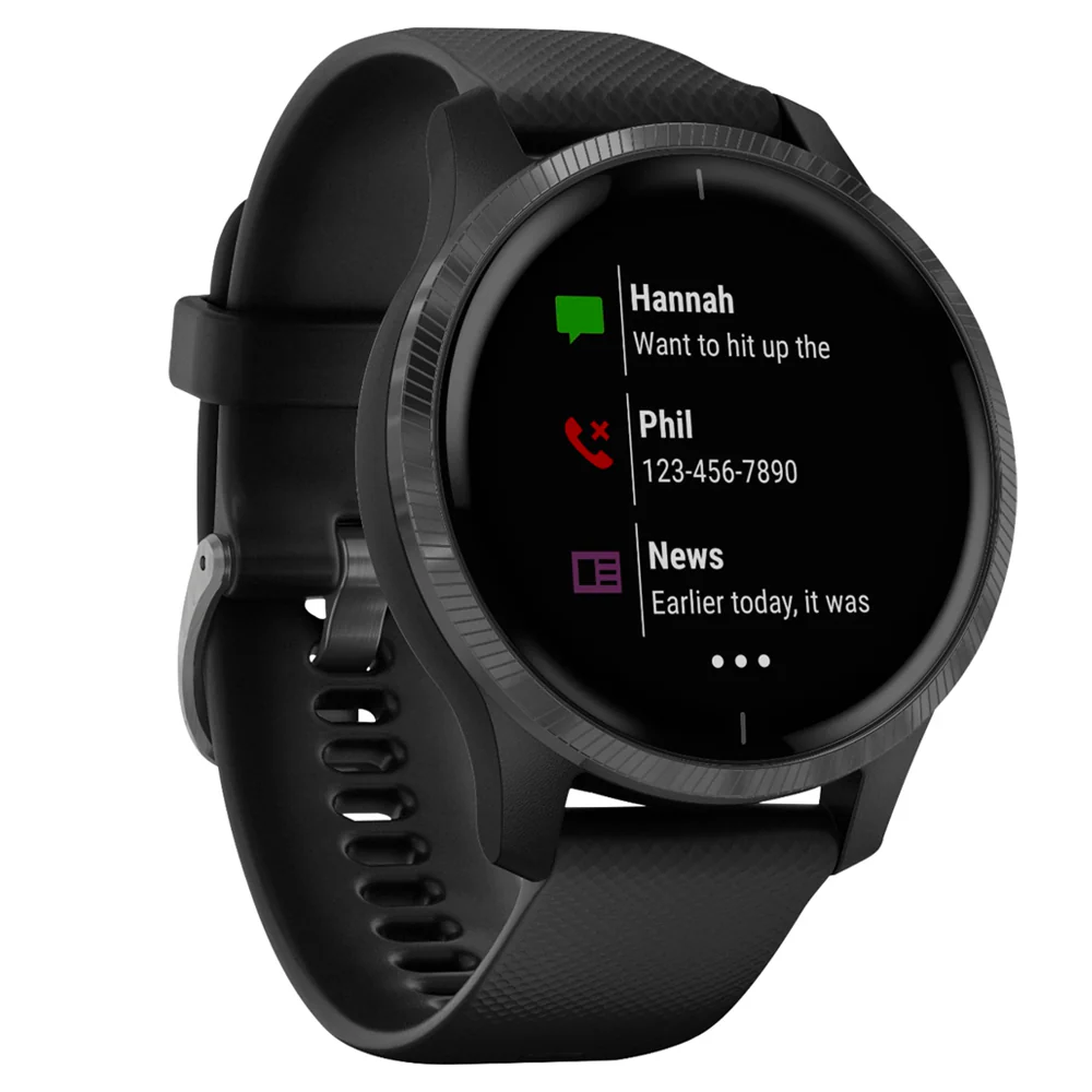 Garmin Venu HR Smartwatch 43mm Fiber-Reinforced Polymer (Black) - Refurbished - Image 2