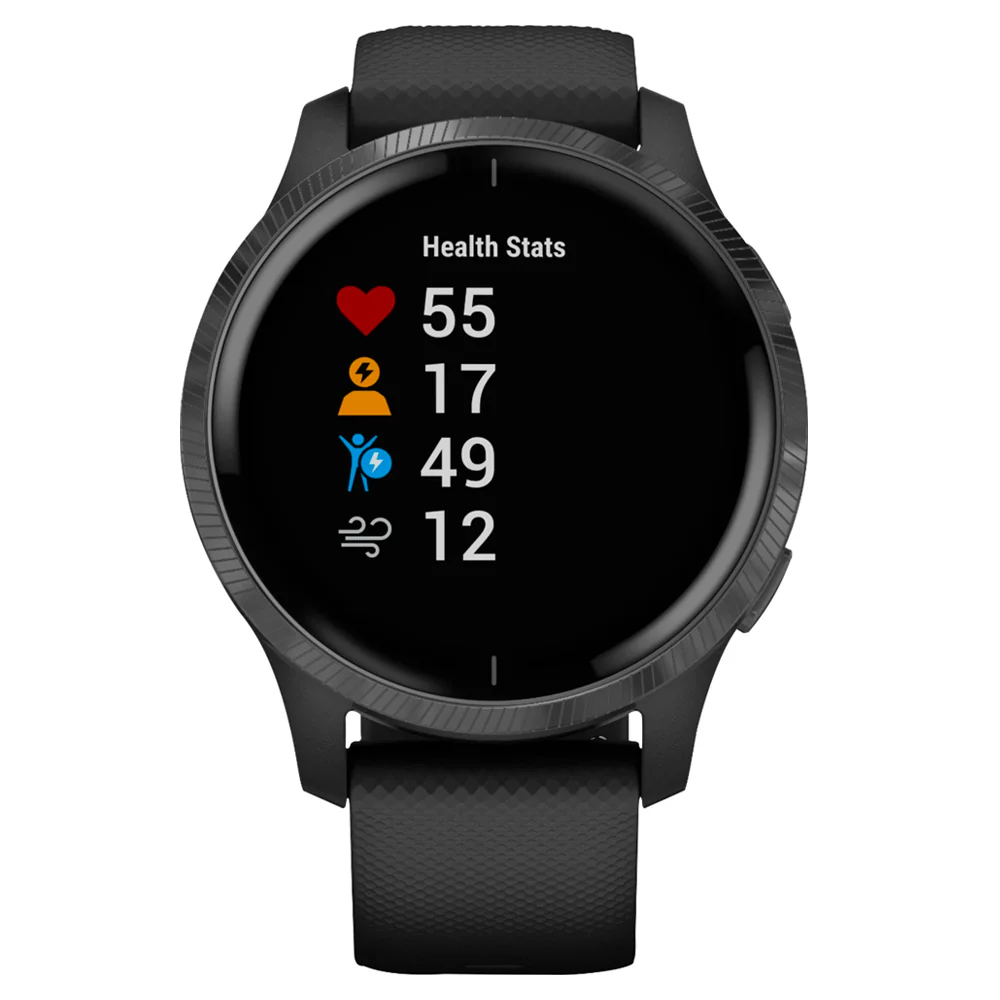 Garmin Venu HR Smartwatch 43mm Fiber-Reinforced Polymer (Black) - Refurbished - Image 3