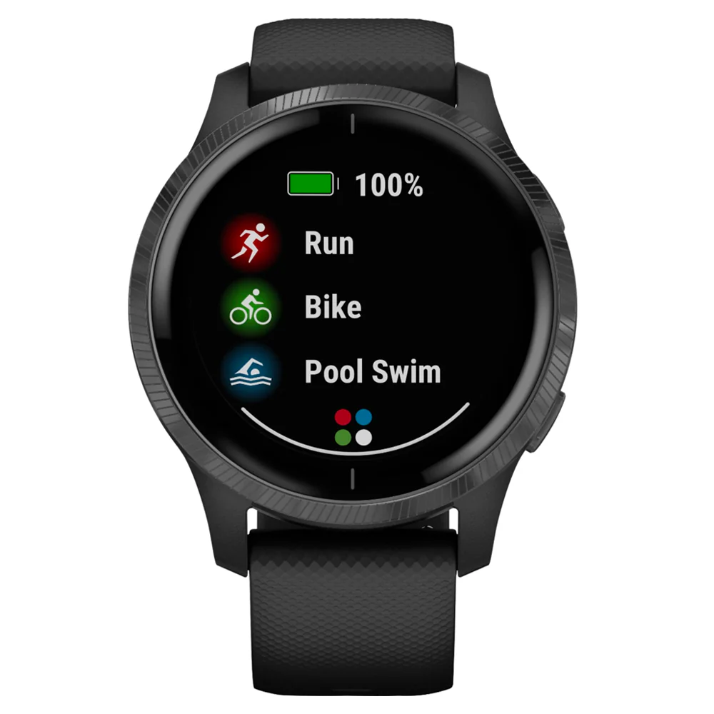 Garmin Venu HR Smartwatch 43mm Fiber-Reinforced Polymer (Black) - Refurbished - Image 4
