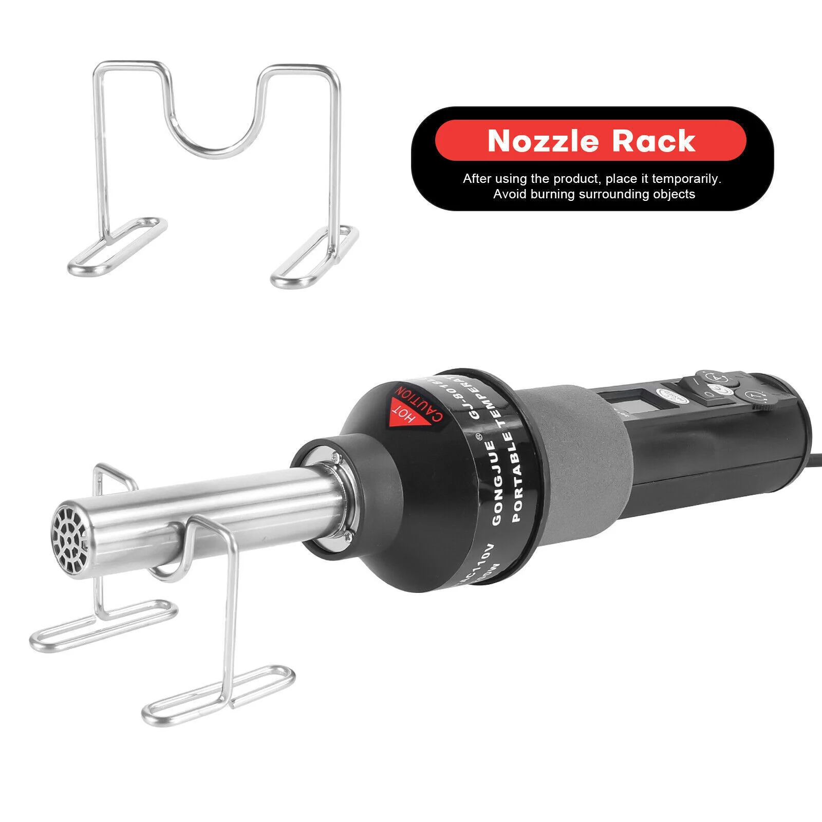 Hot Heat Gun Air Station 200W Handheld Portable (Black) - Tools - Image 4