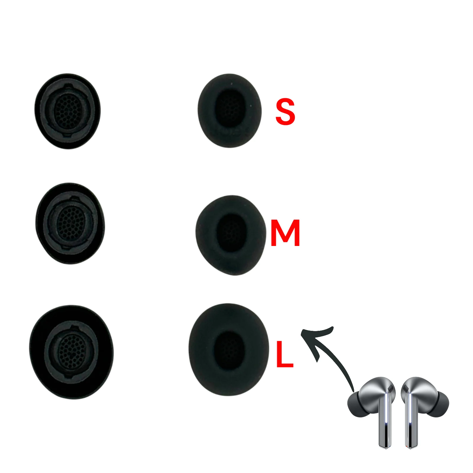 Samsung Galaxy Buds 3 Pro Replacement Silicone Rubber Earbud Ear Tips Tips - Accessories - Image 3