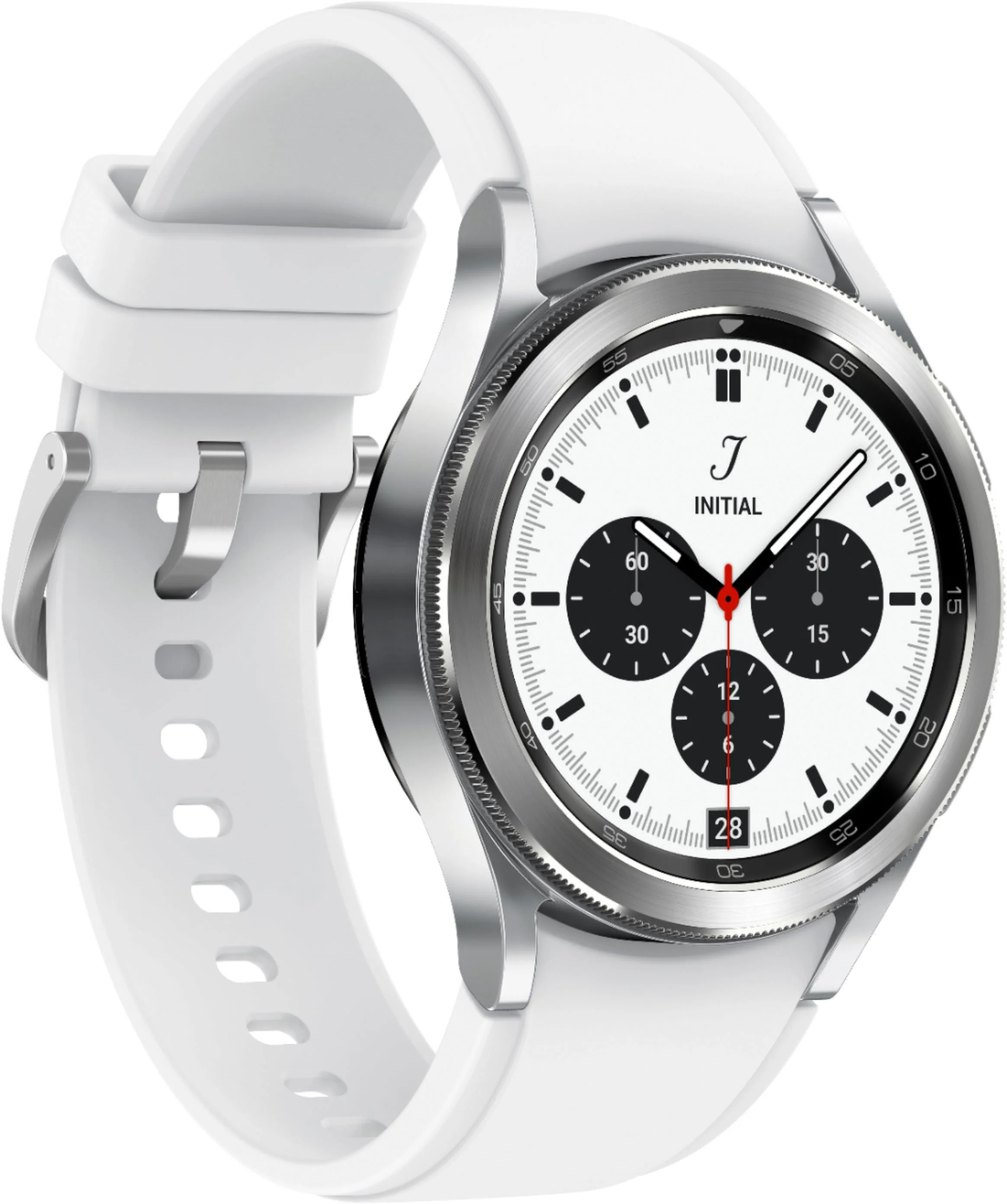 Samsung Galaxy Watch 4 Classic Stainless Steel Smartwatch 42mm LTE (Silver) - Refurbished - Image 2