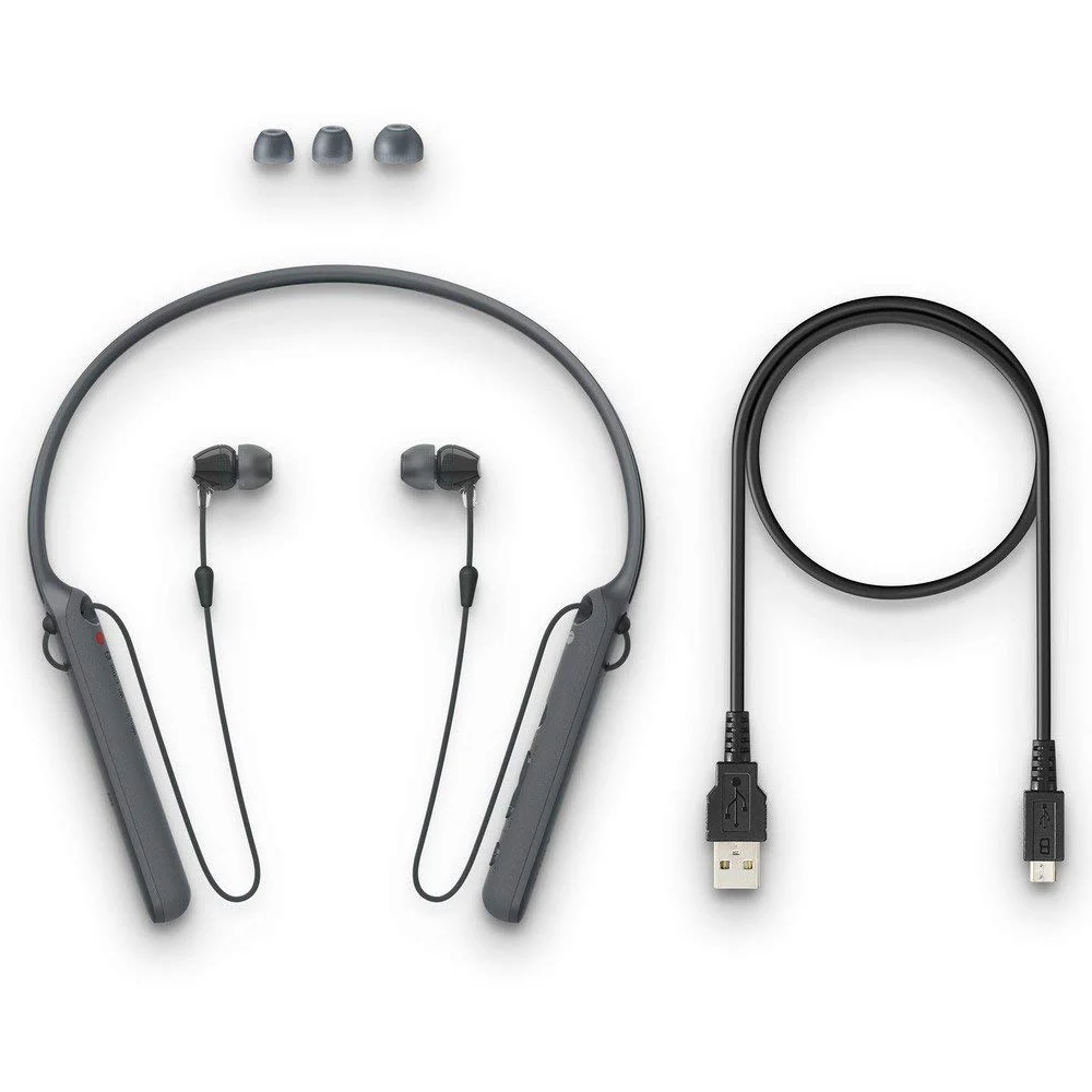 Sony - C400 Wireless Behind-Neck in Ear Headphone (Black) [Refurbished] - Image 4