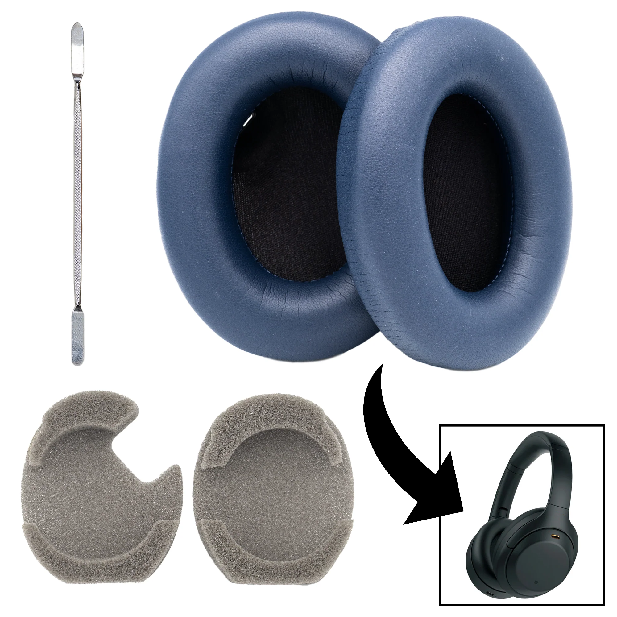 Sony Headphones WH-1000XM4 XM4 Ear Pad Cushions Replacements + Pry Tool - Parts - Image 7