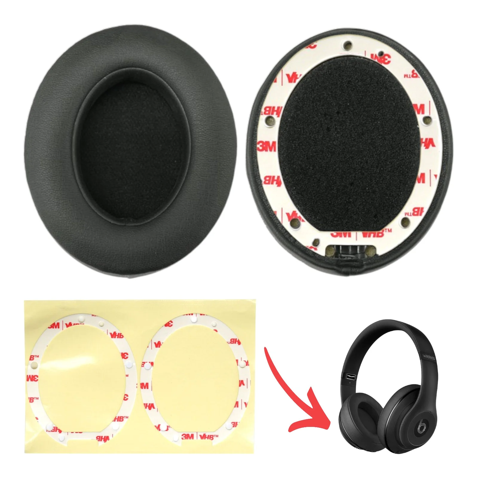 Beats By Dre Studio 2 2.0 Wired Wireless Ear Pad Pads Muffs Cushions Replacements - Parts - Image 2