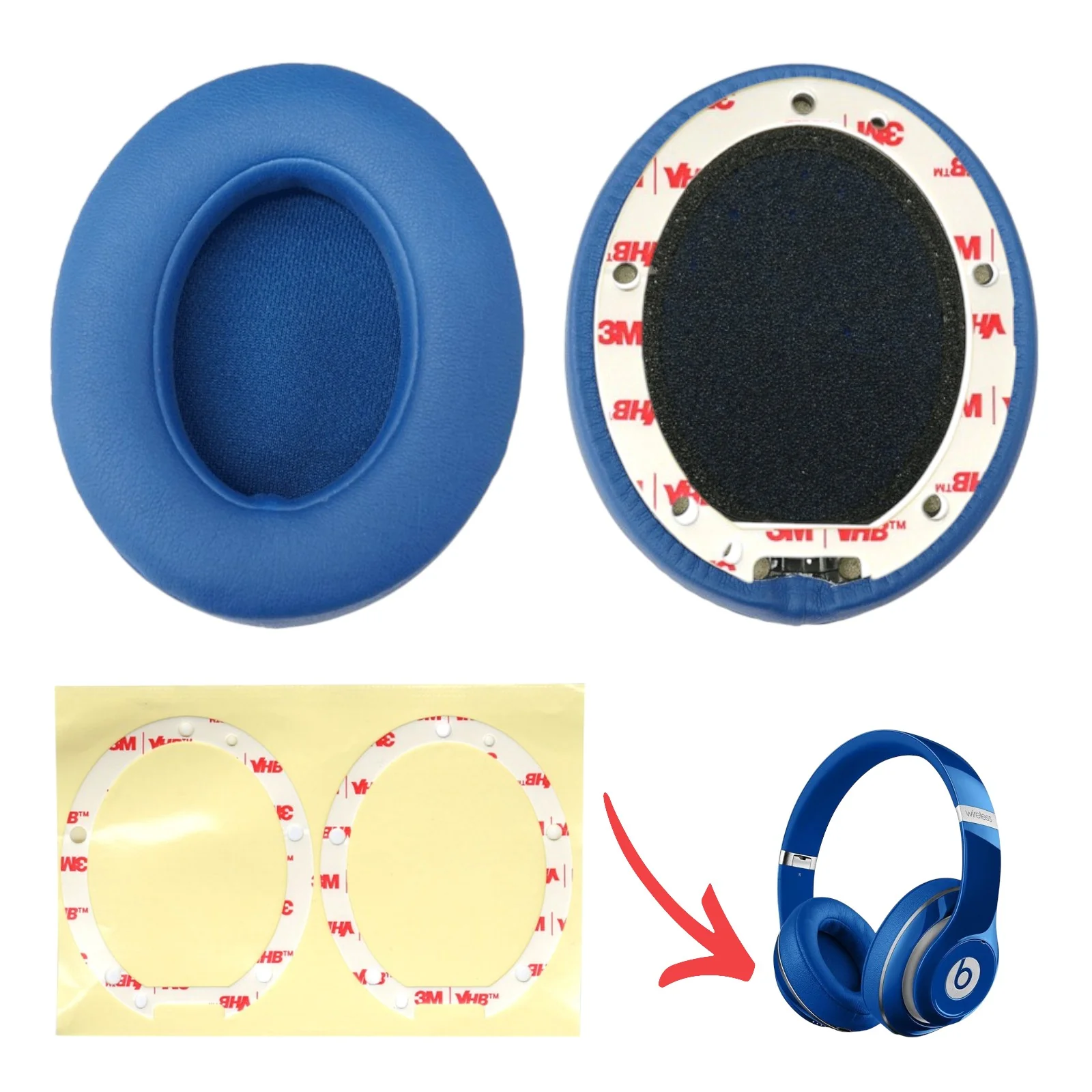 Beats By Dre Studio 2 2.0 Wired Wireless Ear Pad Pads Muffs Cushions Replacements - Parts - Image 4