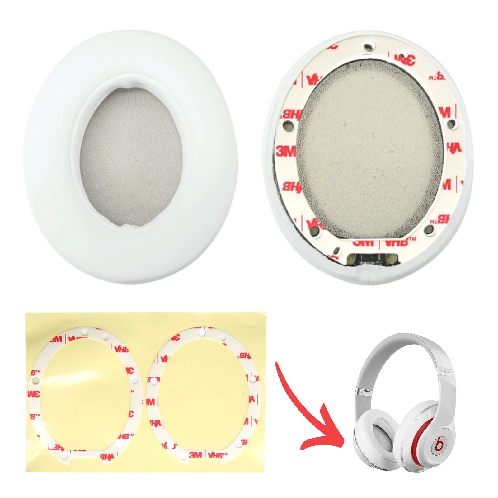Beats By Dre Studio 2 2.0 Wired Wireless Ear Pad Pads Muffs Cushions Replacements - Parts - Image 5