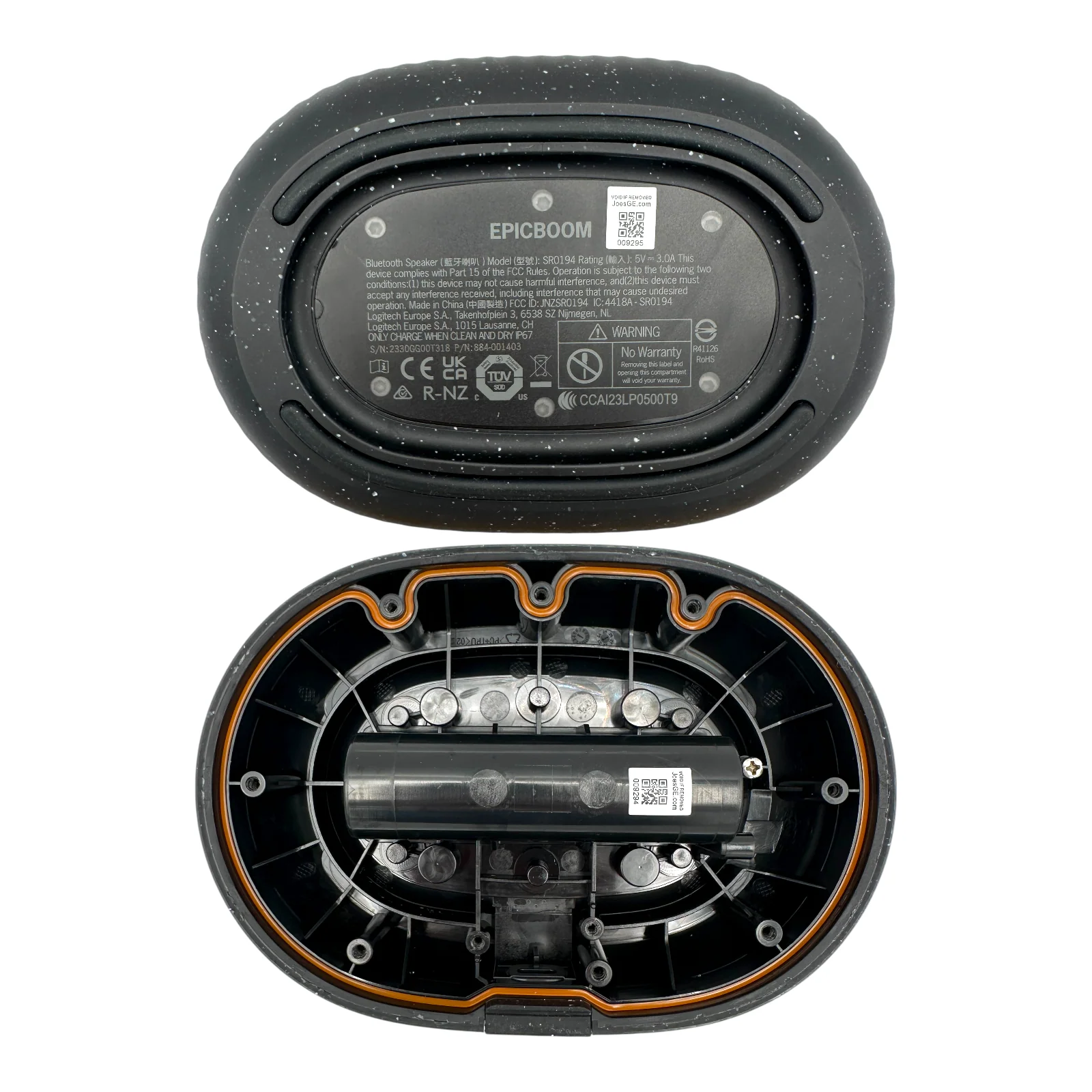 UE EpicBoom Bottom Rubber Cover (Charcoal Black) Replacement (OEM)